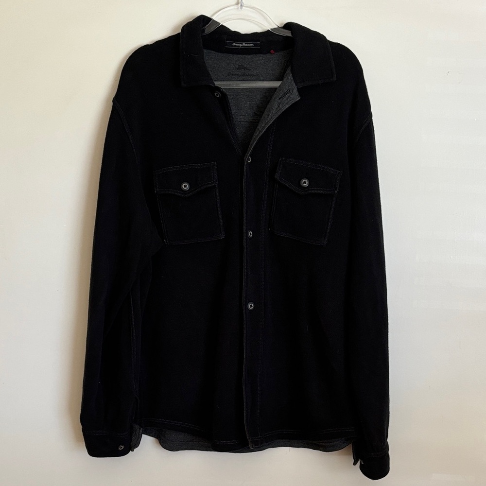 Tommy Bahama - Men's Black Shirt Jacket - Picture 2 of 8